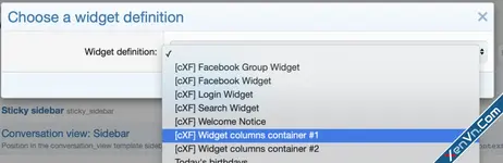 [cXF] Widget Columns - Xenforo 2