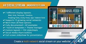 AX Social Stream - Wordpress Plugin