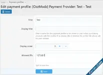 [OzzModz] Test Payment Provider - Xenforo 2