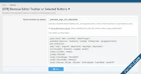 [XTR] Remove Editor Toolbar or Selected Buttons - Xenforo 2