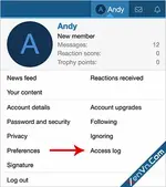 AndyB - Access log - Xenforo 2