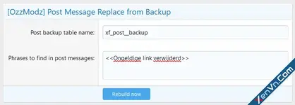 [OzzModz] Post Message Replace From Backup - Xenforo 2