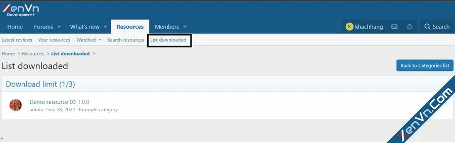 Xenforo Limit Resource Download & Log