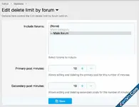 AndyB - Edit delete limit by forum - Xenforo 2