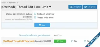 [OzzModz] Thread Edit Time Limit - Xenforo 2